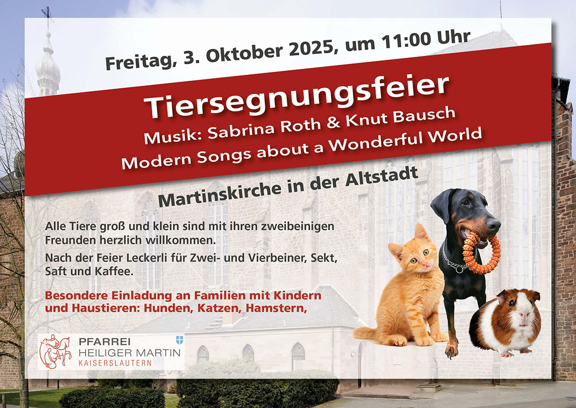 Plakat Tiersegnungsfeier