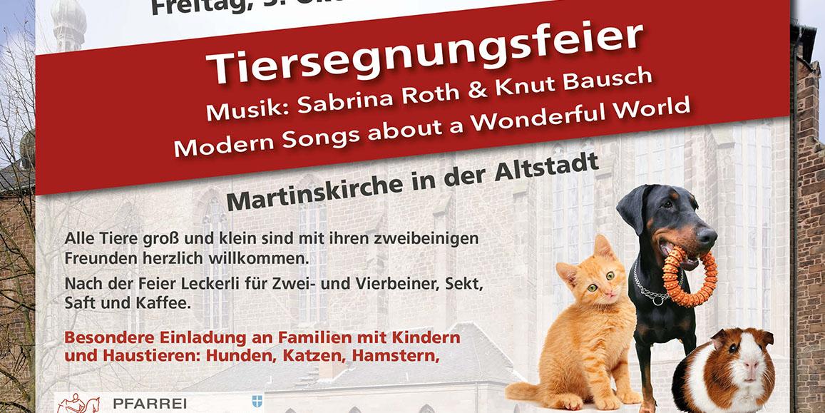 Plakat Tiersegnungsfeier